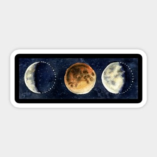 Moon phases red moon Sticker